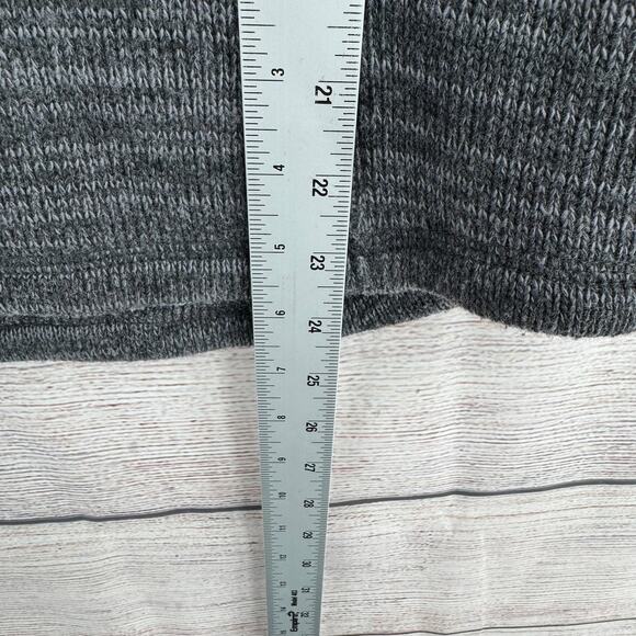 Bench Wool Knit Full Zip Hoodie Sweatshirt Womens Large Dark Gray - Picture 12 of 12